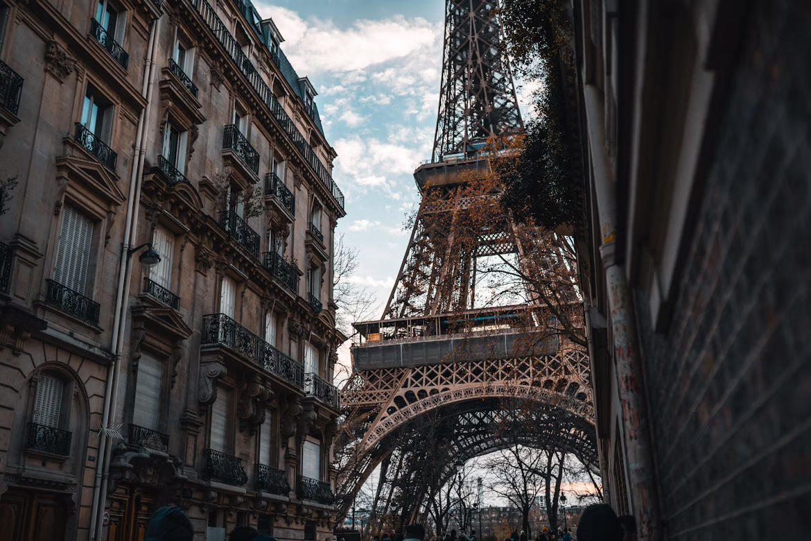 Eiffel Tower panoramic cityscape