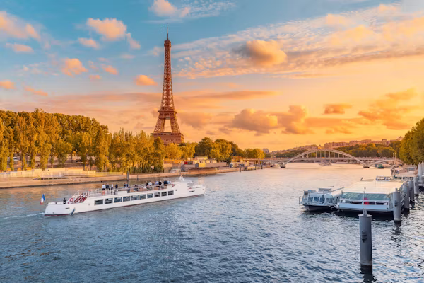 Eiffel Tower iron structure close-up